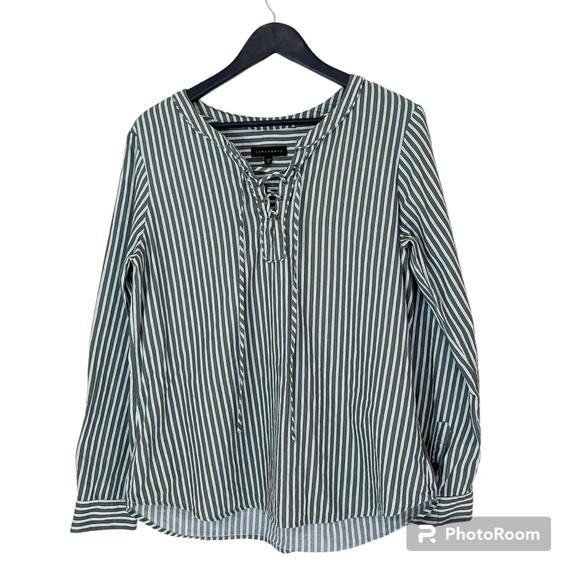 Sanctuary Tommie Striped Lace Up Top - Picture 2 of 12